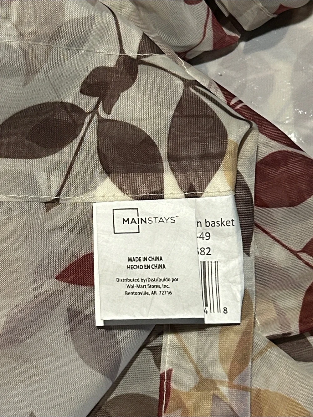 Mainstays Sheer Leaf Curtain Panels - Red, Gold, Gray 84”. SET OF 4